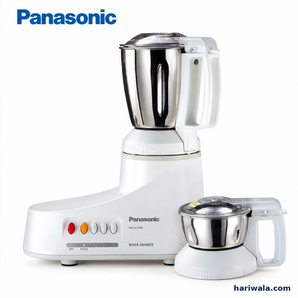 Panasonic Super Mixer Grinder MX-AC210S with 2 Jars – White
