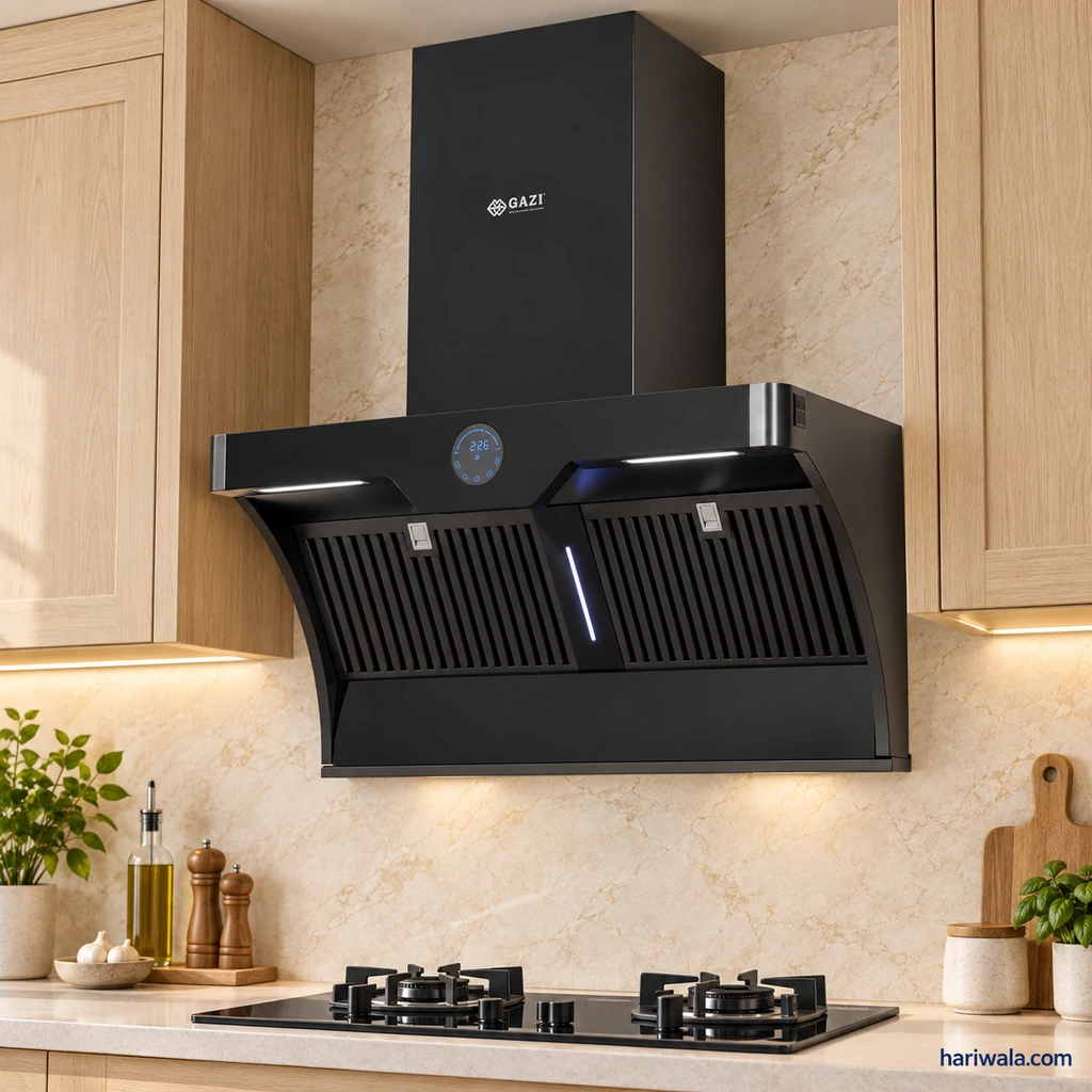 Gazi Smiss Kitchen Hood HY-955 with Heat Auto Clean