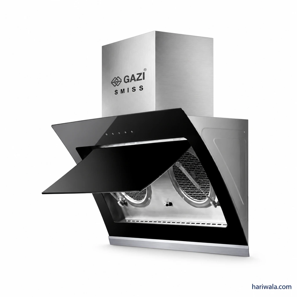 Gazi Smiss Stainless Steel and Glass Kitchen Hood A-02