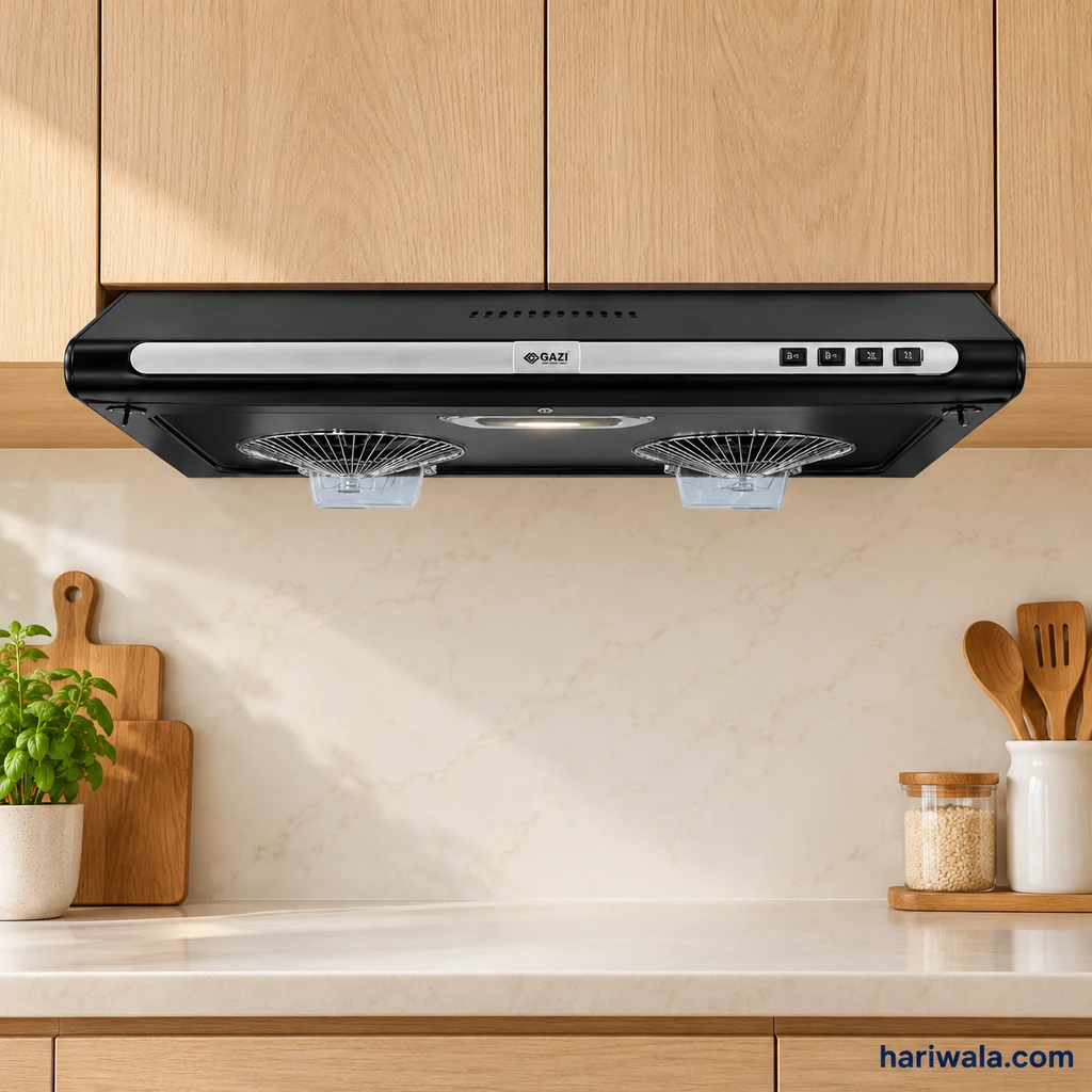 Gazi Smiss Kitchen Hood HY-728CP with Spice Rack