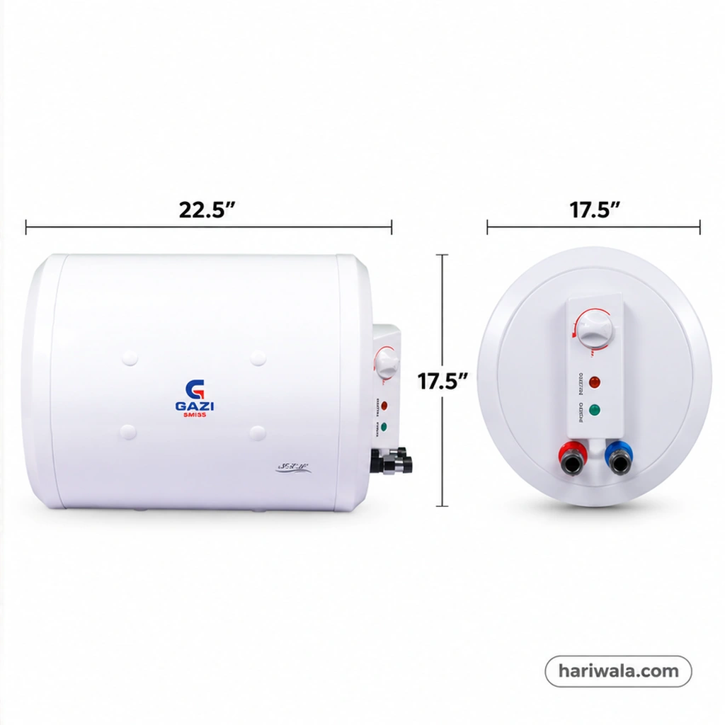Gazi Smiss Electric Geyser 35Y2B – 35 Liters, 2000W
