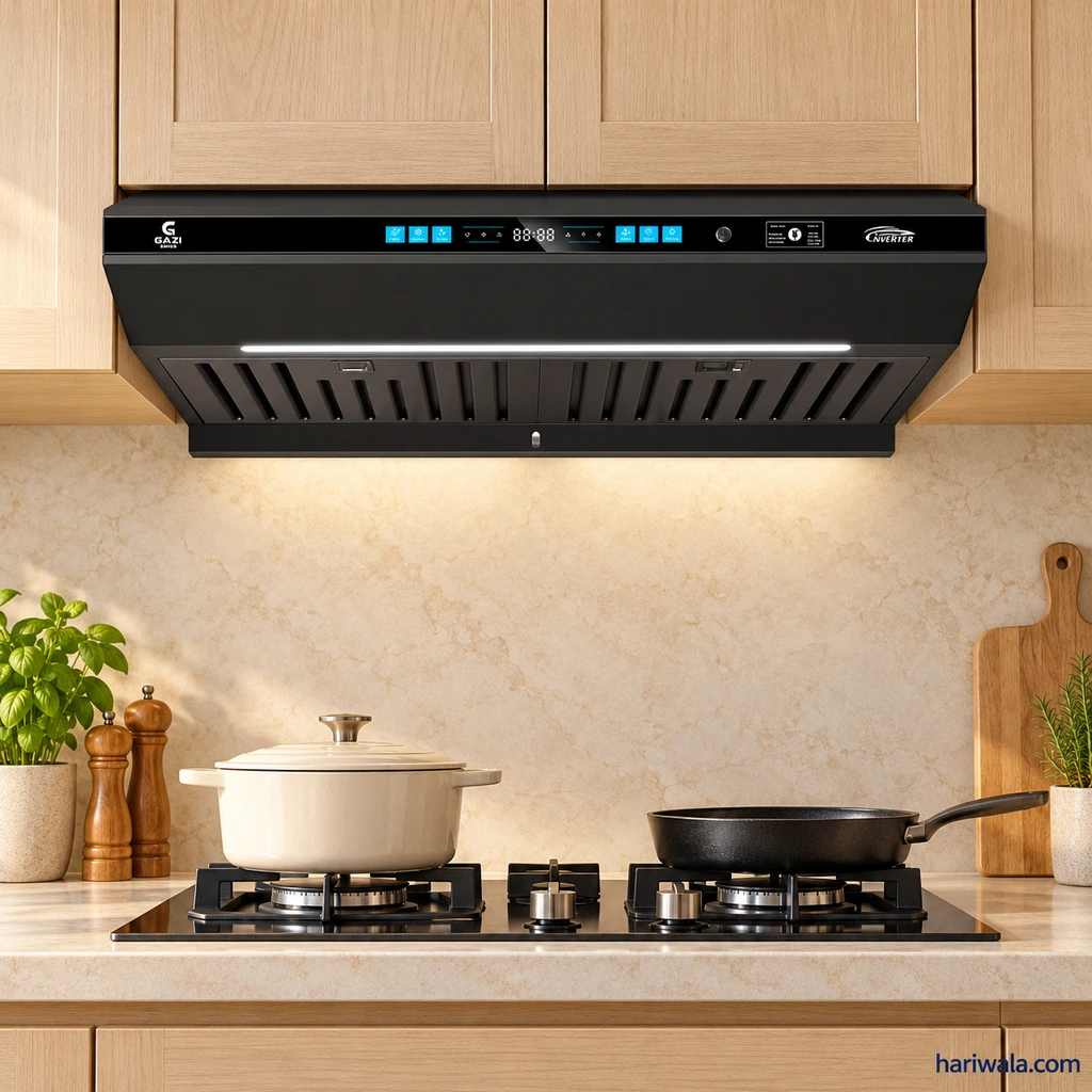 Gazi Smiss Kitchen Hood HY-716BV with Hand Motion Sensor and Touch Switch