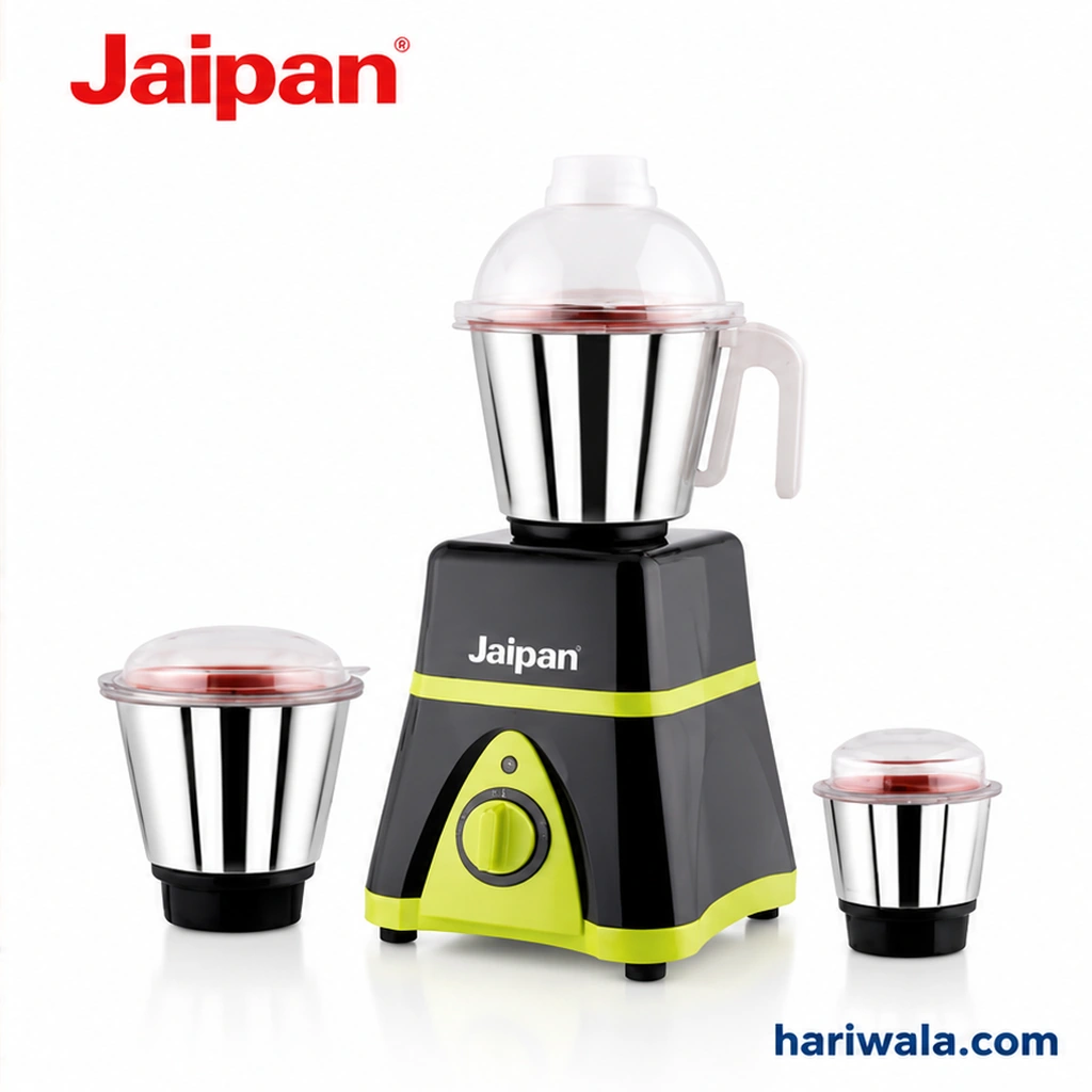 Jaipan Kitchen King Mixer Grinder with 3 Jars – 1000W Black & Green