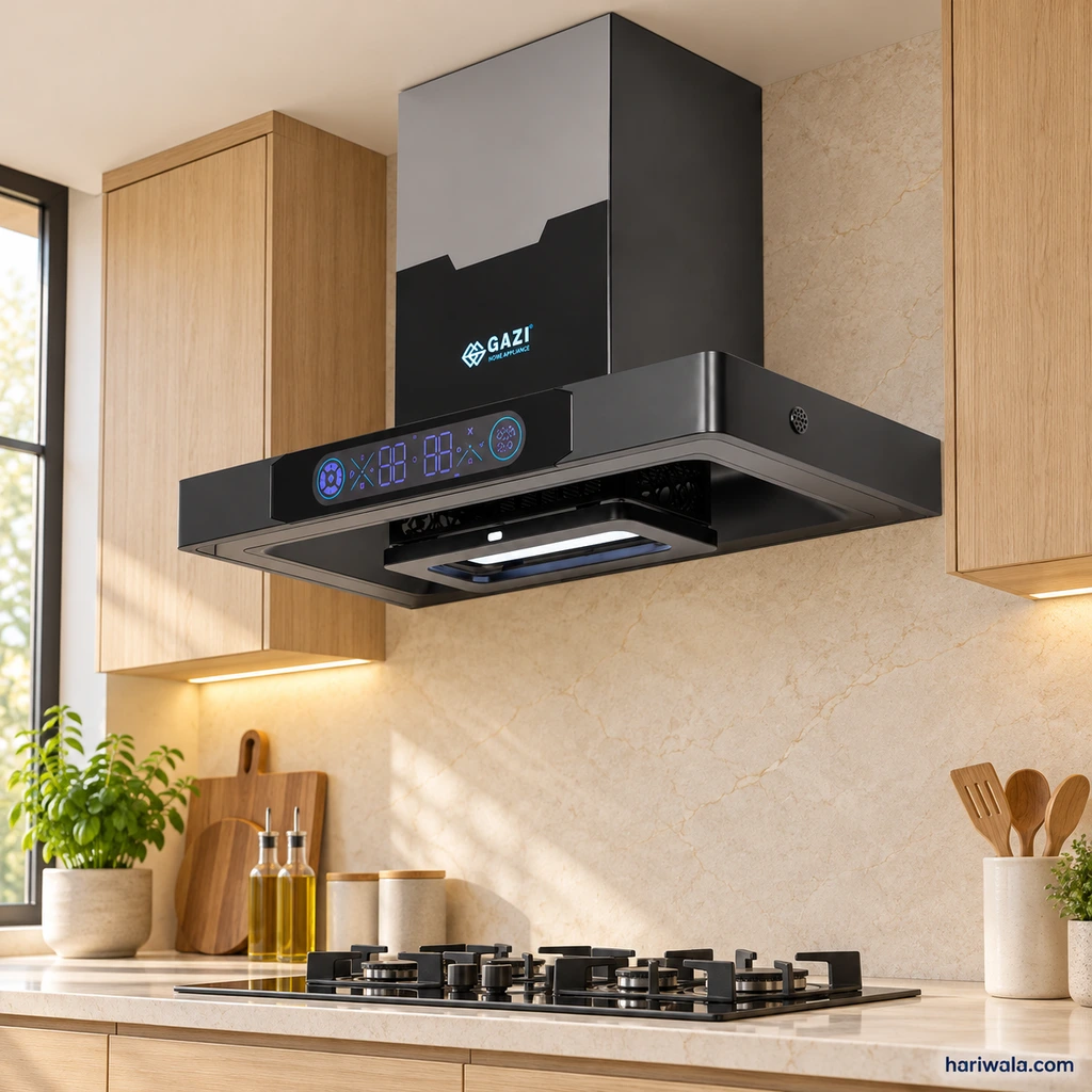 Gazi Smiss Kitchen Hood HY-928 with Heat Auto Clean