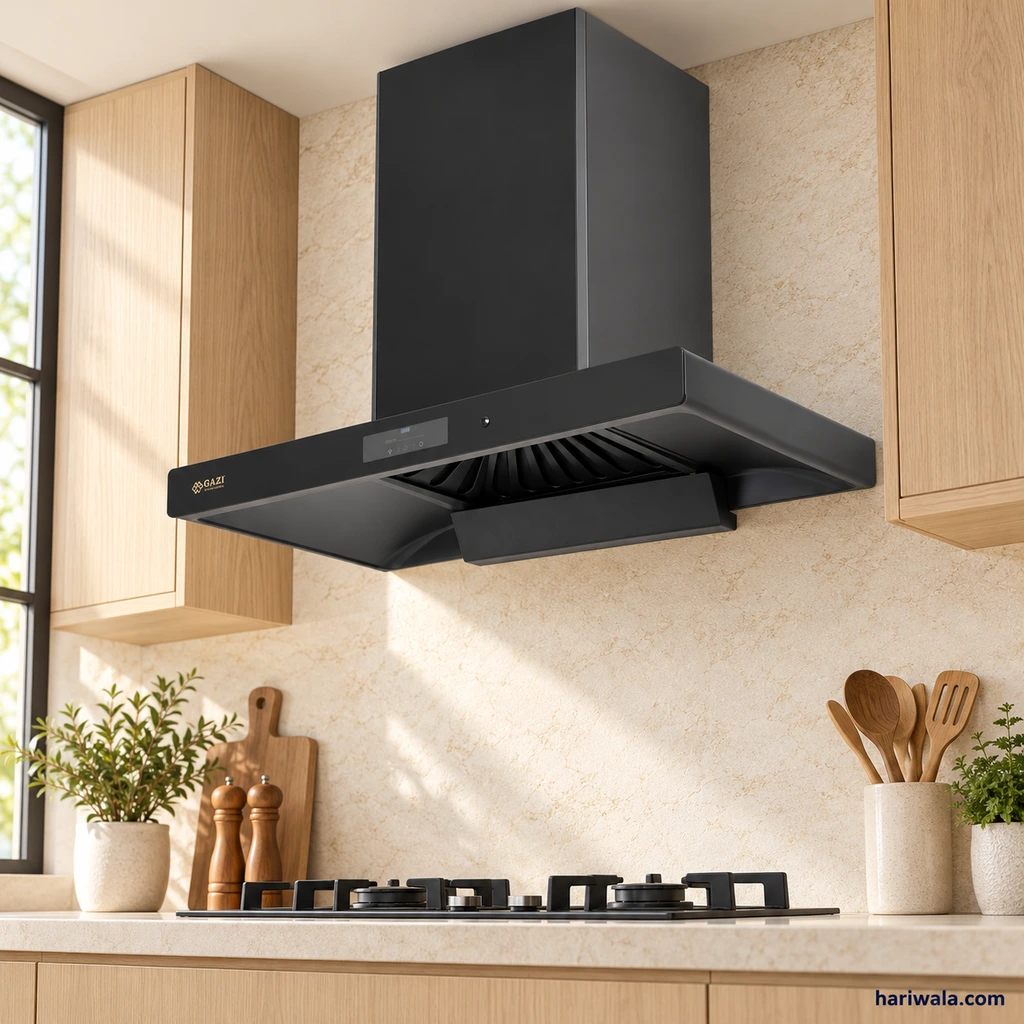 Gazi Smiss Kitchen Hood HY-927 with Voice Control and Heat Auto Clean