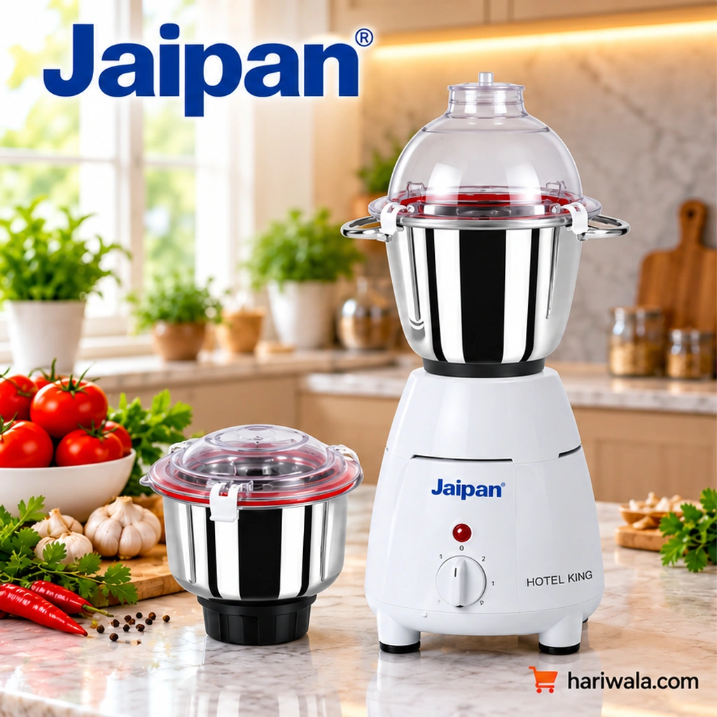 Jaipan Hotel King Professional Mixer Grinder JP-3501 with 2 Jars – 1400W White