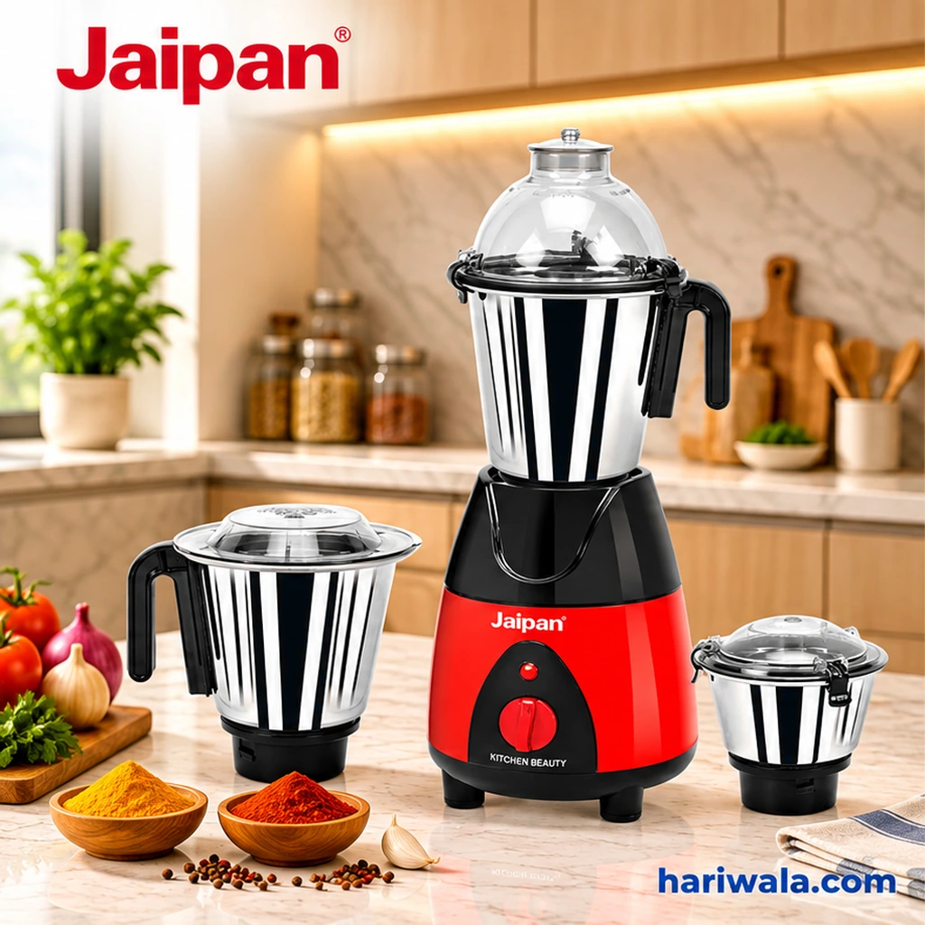 Jaipan Kitchen Beauty Mixer Grinder with 3 Jars – 1000W
