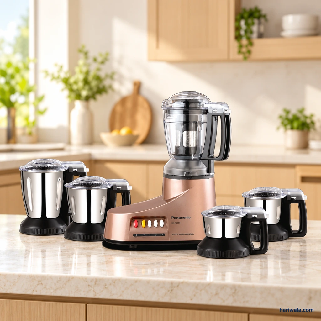 Panasonic Super Mixer Grinder MX-AC555 with 5 Jars – Brown
