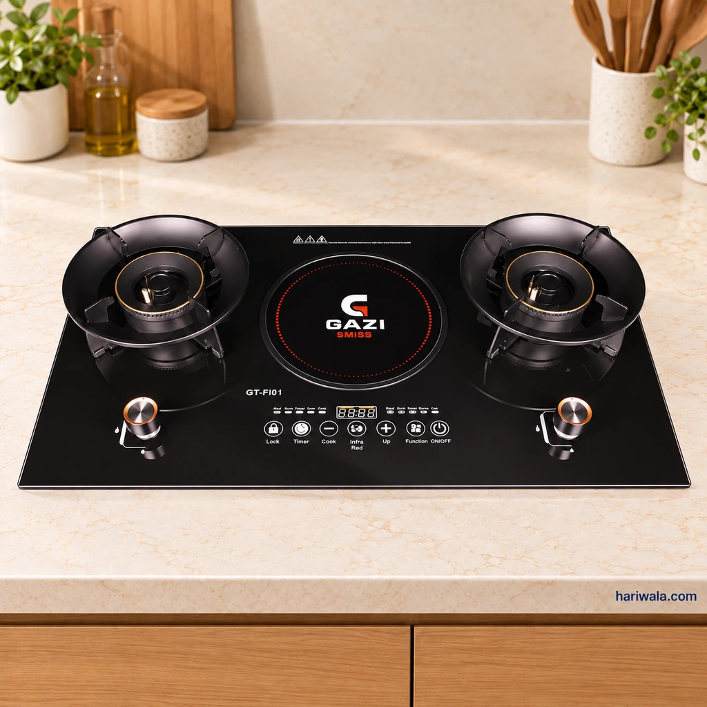 Gazi Smiss Gas Stove with Infrared Cooker GT-FI01