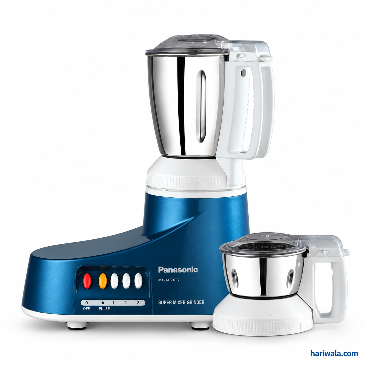 Panasonic Super Mixer Grinder MX-AC210S with 2 Jars – Blue
