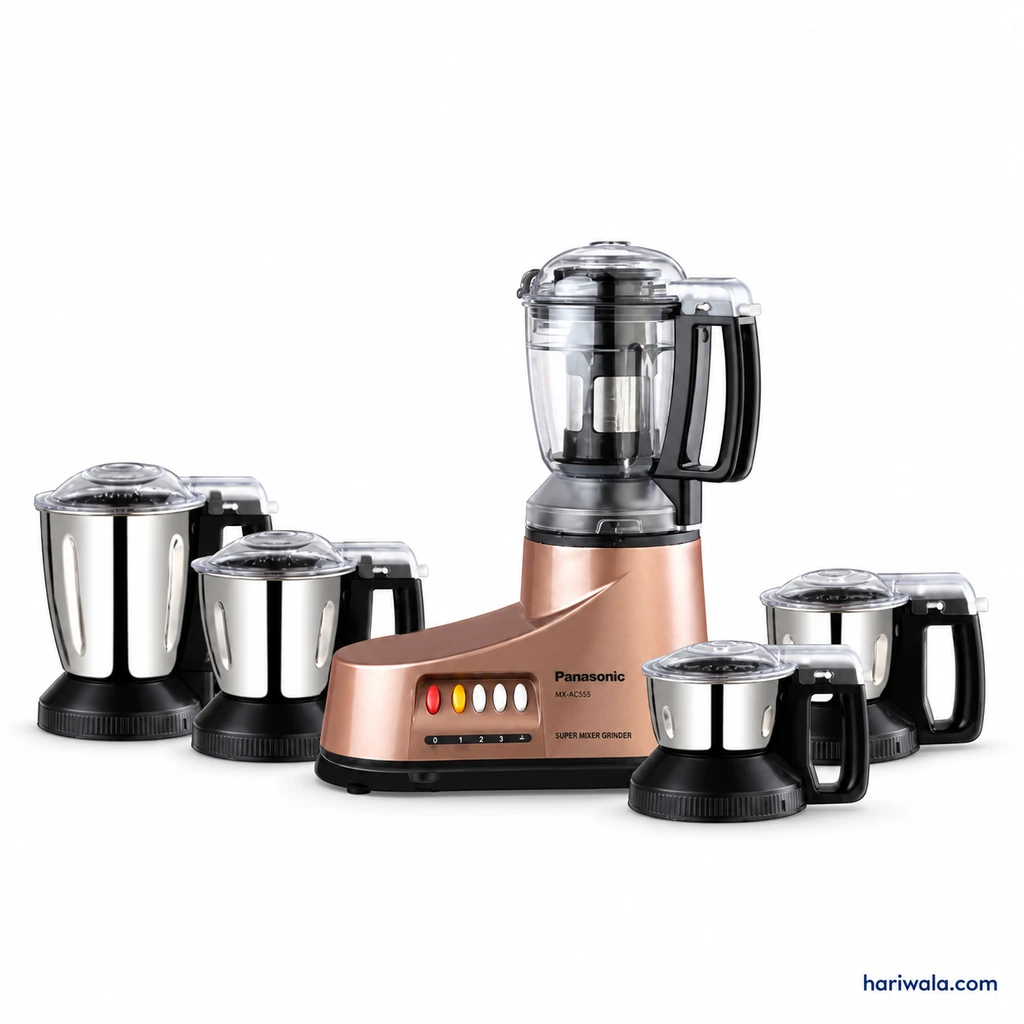 Panasonic Super Mixer Grinder MX-AC555 with 5 Jars – Brown