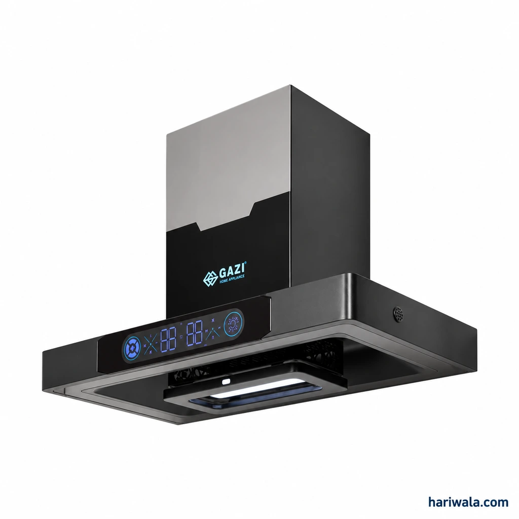 Gazi Smiss Kitchen Hood HY-928 with Heat Auto Clean