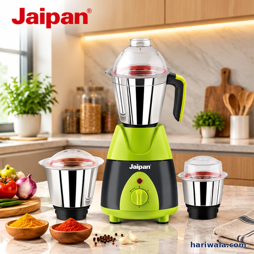 Jaipan Grand Master High Performance Mixer Grinder with 3 Jars – 850W Green