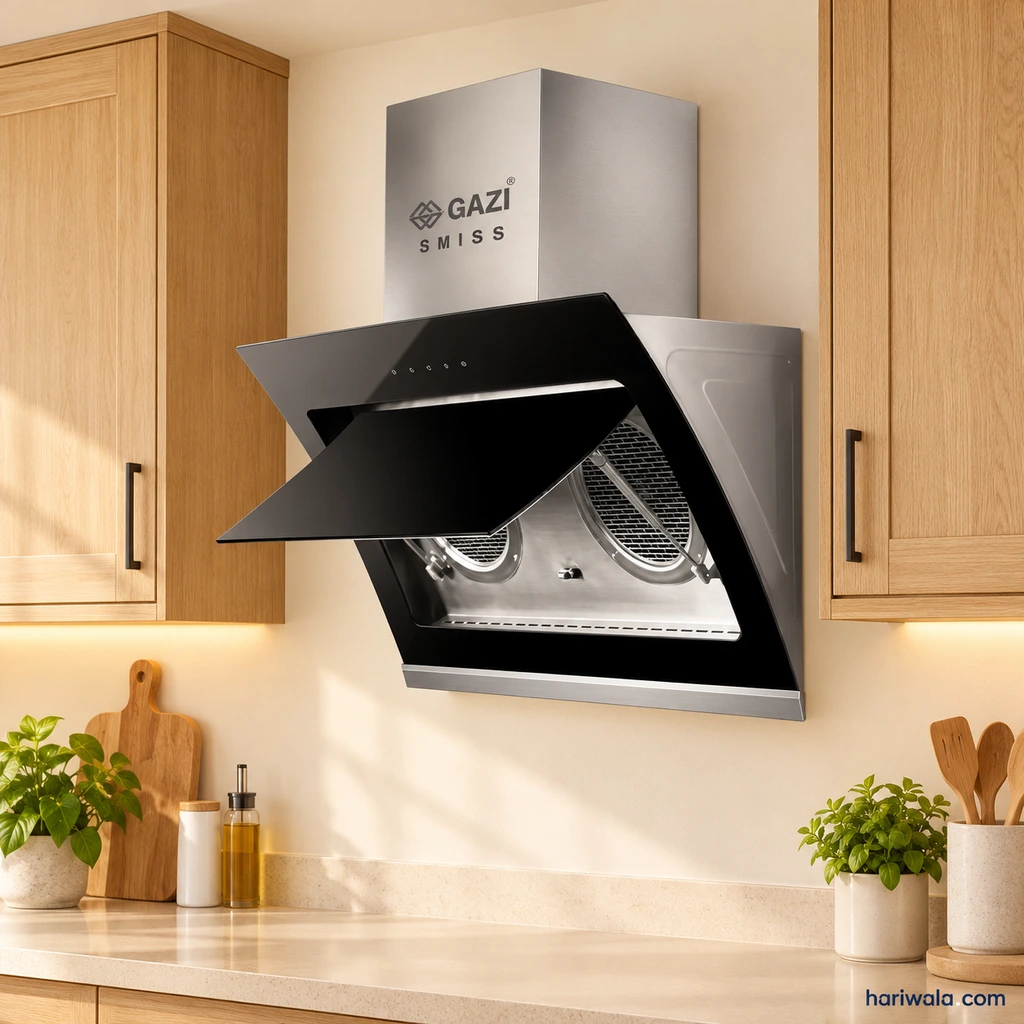 Gazi Smiss Stainless Steel and Glass Kitchen Hood A-02