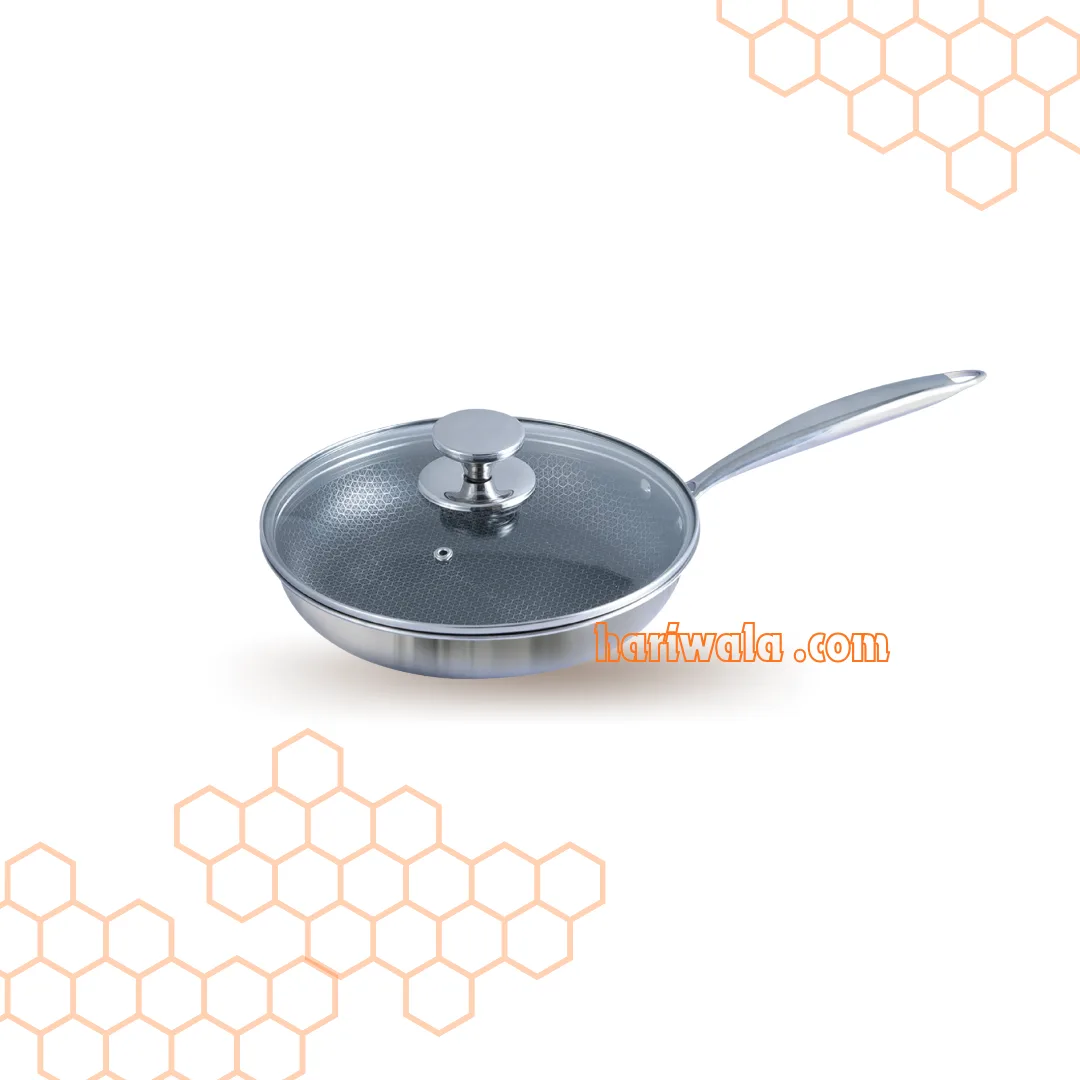 Kiam Try-Play Honeycomb Frypan Glass Lid- 26Cm